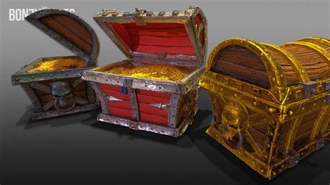 Pirate Treasure Chests 3d Model By Boneytoes