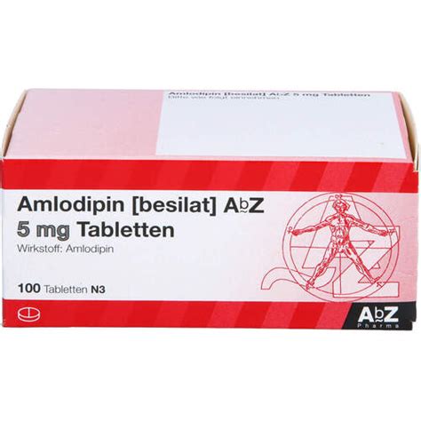 Amlodipin Besilat Abz 5 Mg Tabletten 100 St Kaufen