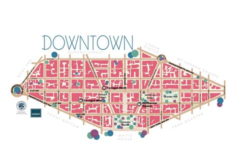 Downtown Washington DC neighborhood map 11x17 inches | Wild Places ...