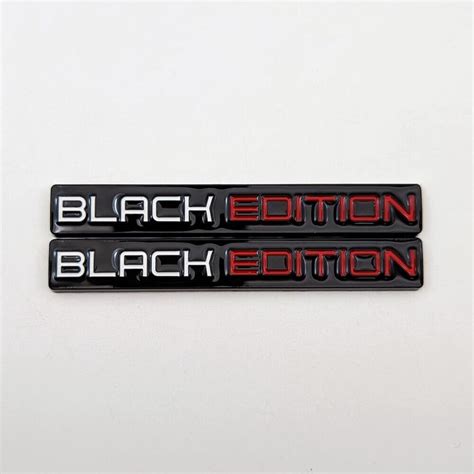 2pcs 2Color Black Edition Car Emblem Side Fender Trunk Badge For Car