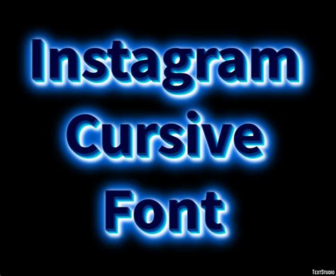 Instagram Cursive Font Text Effect and Logo Design Font