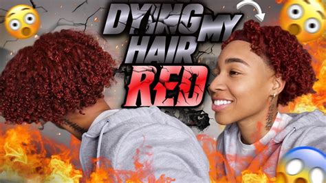 Dying My Natural Hair Red No Bleach As I Am Color Wax Step By Step