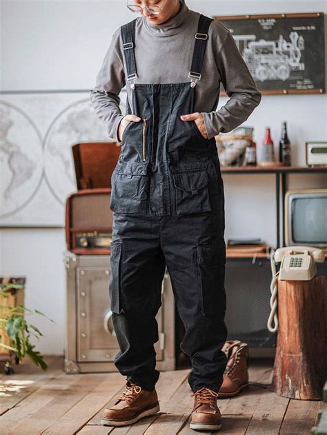 Sloppy Overalls Big Pockets Workwear With Zipper Fly In 2024 Work