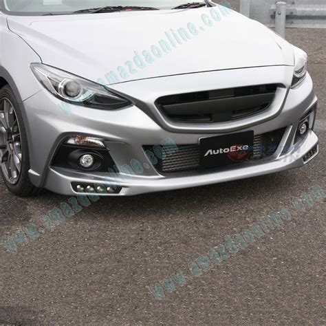 13 16 Mazda3 BM AutoExe Front Bumper With Grill Cover Aero Kit