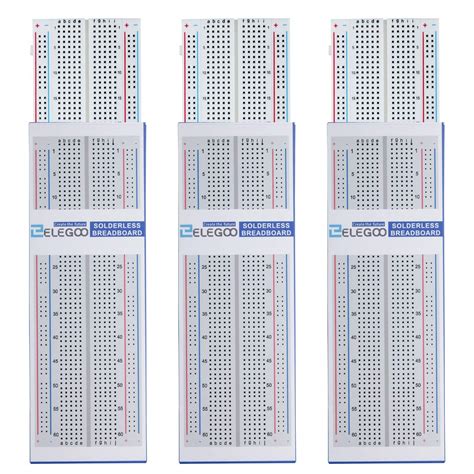 Snapklik 3pcs Breadboard 830 Point Solderless Prototype PCB Board