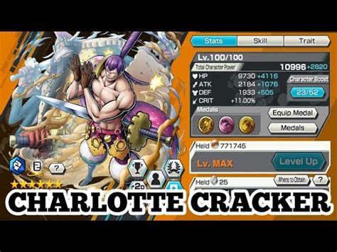 Charlotte Cracker Gameplay One Piece Bounty Rush Opbr Youtube