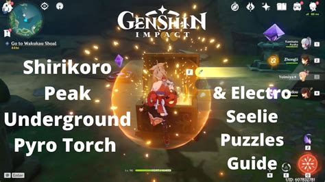 Shirikoro Peak Underground Pyro Torch And Electro Seelie Puzzles Walkthrough Genshin Impact