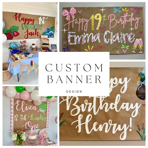 Hand Painted Banner Personalized Sign for Birthday, Baby Shower