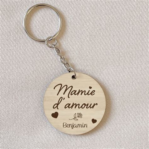 Porte Cl S En Bois Grav Pour Votre Mamie D Amour Clapito