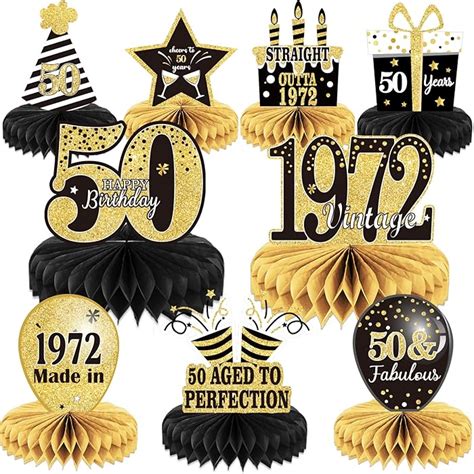 Buy 9pcs 50th Birthday Decorations 50th Birthday Centerpieces For