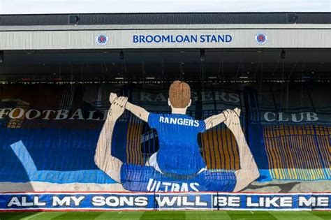 Rangers Fans Display Huge 3D Tifo Across Broomloan Stand Ahead Of