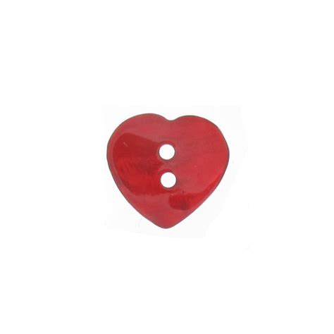 Bouton Nacre Coeur Rouge Ma Petite Mercerie