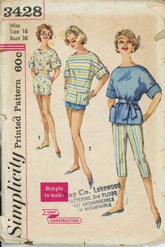 Simplicity Misses S Summer Separates Pattern Capri Pants