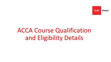 PPT ACCA Course Qualification And Eligibility Details PowerPoint