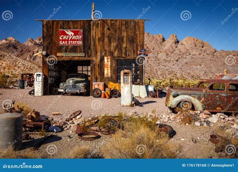 Nelson Ghost Town Nevada USA 4 October 2019 Abandoned Gas Station