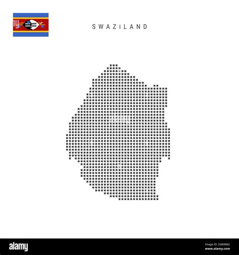 Mapa De Patrones De Puntos Cuadrados De Swazilandia Mapa De P Xeles