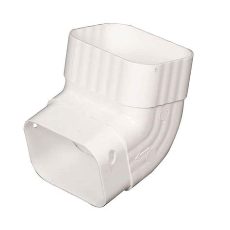 Amerimax Home Products 3 In X 4 In White Vinyl Downspout A Elbow