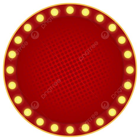 Red Circus Board Lamp Round Circle Vector Design Free Download Red Circle Board Circus Board