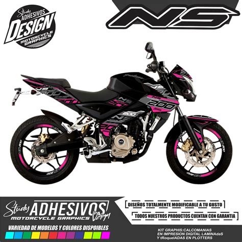 Calcomanias Pulsar Ns 200 Personalizadas Kit De Stickers Cuotas Sin