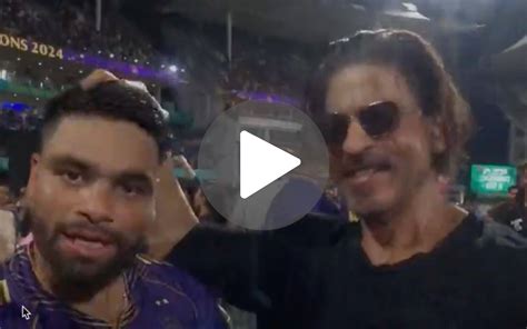 Watch Rinku Singh Shah Rukh Khan Hug Each Other As God S Plan