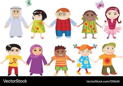 Multi Cultural Children Royalty Free Vector Image