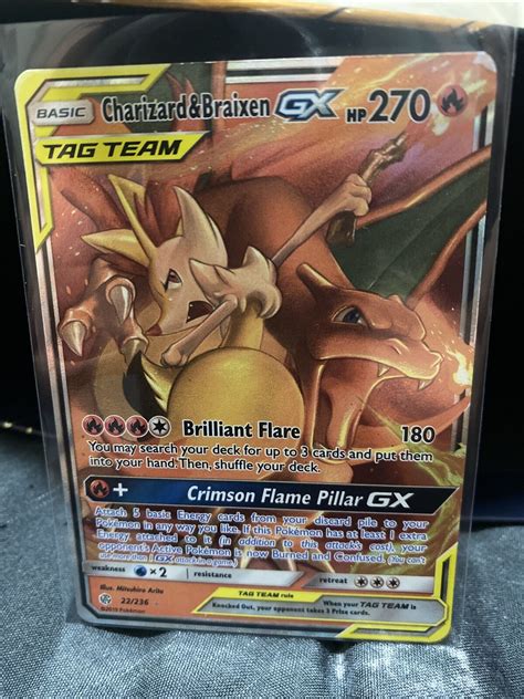 Pok Mon Tcg Charizard Braixen Tag Team Gx Sun Moon Cosmic Eclipse