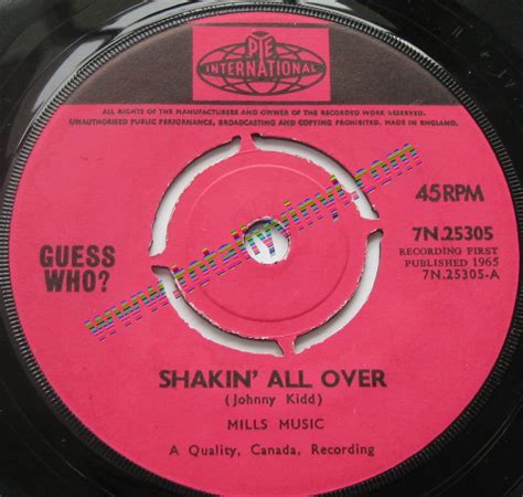 Totally Vinyl Records Guess Who Shakin All Over 7 Inch