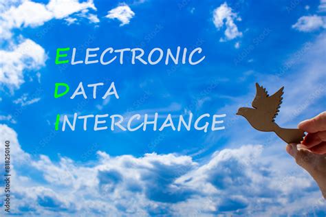 EDI Electronic Data Interchange Symbol Concept Words EDI Electronic