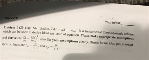 Solved Page 2 Of9 Your Initial Problem 1 20 Pts Tas Chegg