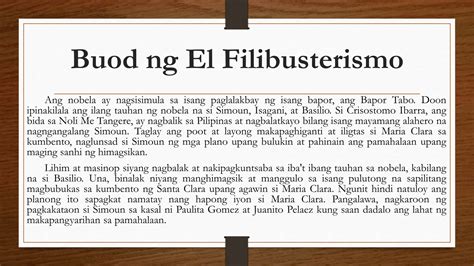 Powerpoint Presentation Of El Filibusterismo 10pptx