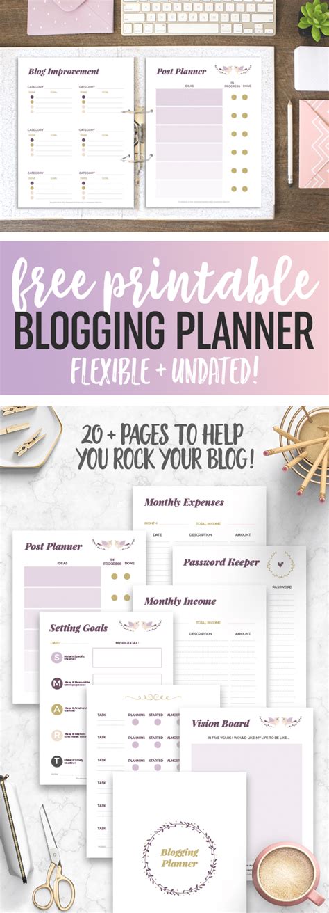 Free Printable Blogging Planner Blog Planner Printable