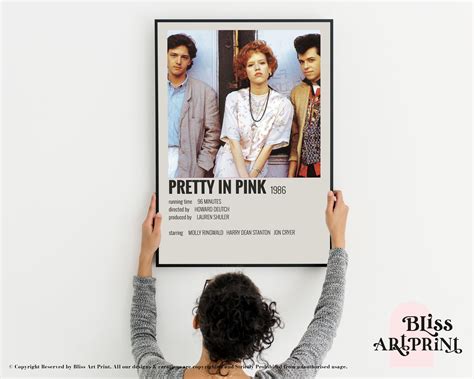 Pretty In Pink Movie Poster American Teen Romantic Comedy Etsy