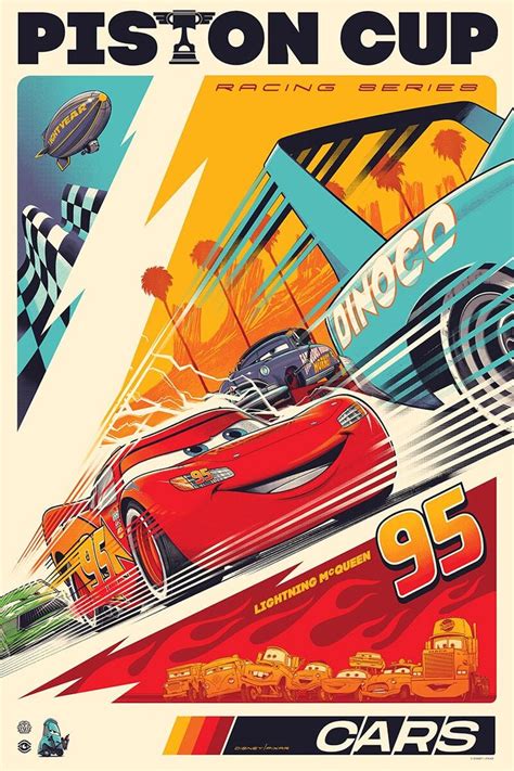 Mondo Pixar Art Show Reveals BRAVE and CARS (Exclusive) | Retro poster, Pixar poster, Cars movie