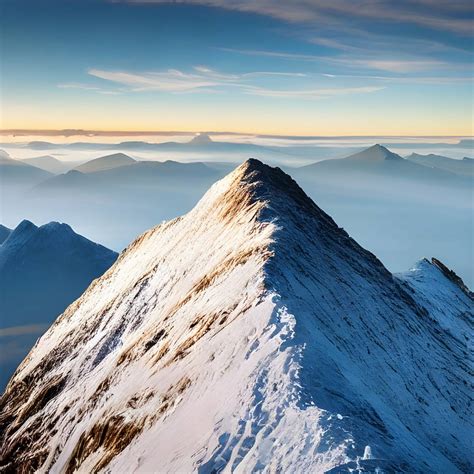 Mountain Peak Landscape Winter Outdoors Nature Mountain Snow Image Free