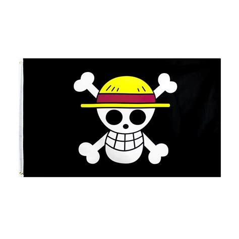 90 150CM Poli Ster Pirata Macaco D Luffy Cr Nio Bandeira One Piece