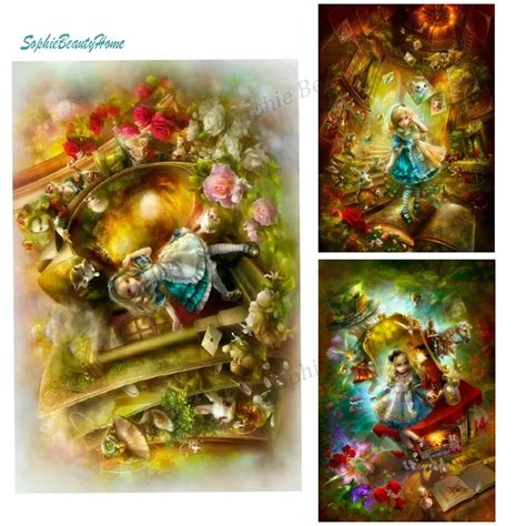 DIY Diamond Painting Alice Dream Roaming Wonderland Pattern 5D Jewelry