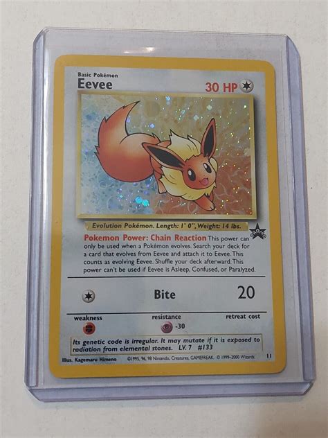 EEvee 11 Promo Black Star Vintage Pokemon Card WOTC Rt29 EBay