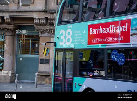 The Number 38e Bus In Glasgow City Centre Stock Photo Alamy