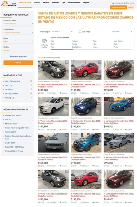 P Ginas Web Para Comprar Coches Usados En M Xico Conque