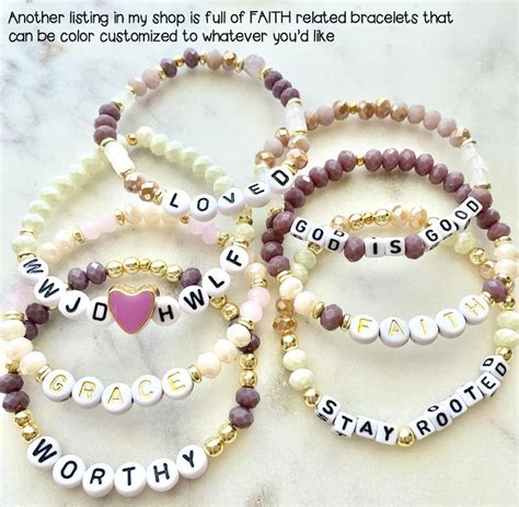 Stretch Bracelets Beaded Bracelets Bible Verses Scripture Heart