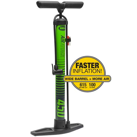 Bell Sports Air Attack 450 High Volume Bicycle Floor Pump Green