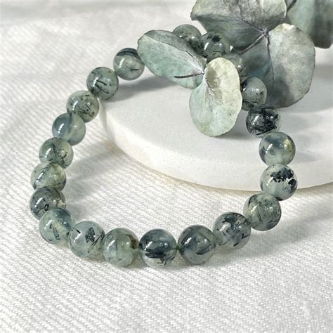 Купить Браслет из Пренита с эпидотом, размер камня 8,5 мм, длина ...