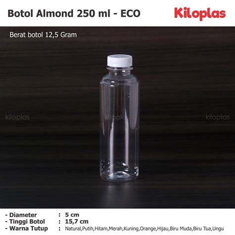 Jual Botol Almond 250 Ml Botol Plastik Almond Ekonomis Shopee