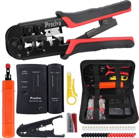 B663 RJ45 Crimper Tool Kit Preciva Cat5 Cat5e Ethernet Crimping Tool