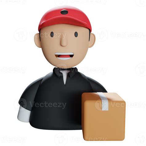 Delivery Man 3d Icon Illustration 22187258 PNG