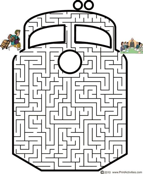 Train Maze Free Printable Train Engine Shaped Maze Printable Mazes