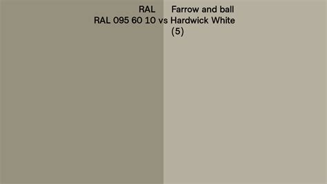 RAL RAL 095 60 10 Vs Farrow And Ball Hardwick White 5 Side By Side