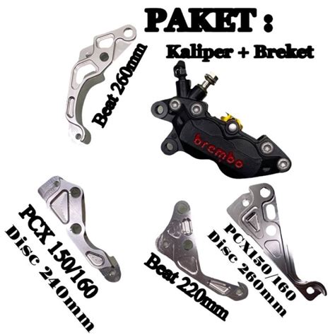 BREKET KALIPER BIGPOT 4 PISTON 4p AXIAL BIG POT PCX ADV VARIO SCOOPY