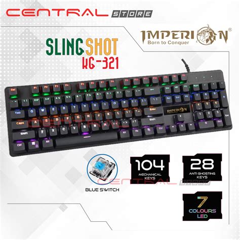 Imperion KG 321 Gaming Keyboard SLINGSHOT Mechanical LED 7colors Anti