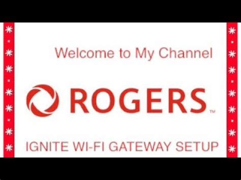 Rogers Ignite Internet Modem Setup Easy And Quick YouTube